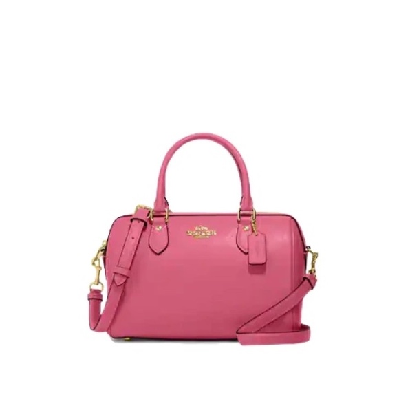 Coach Handbags - COACH Rowan Satchel Crossgrain Leather - Petunia